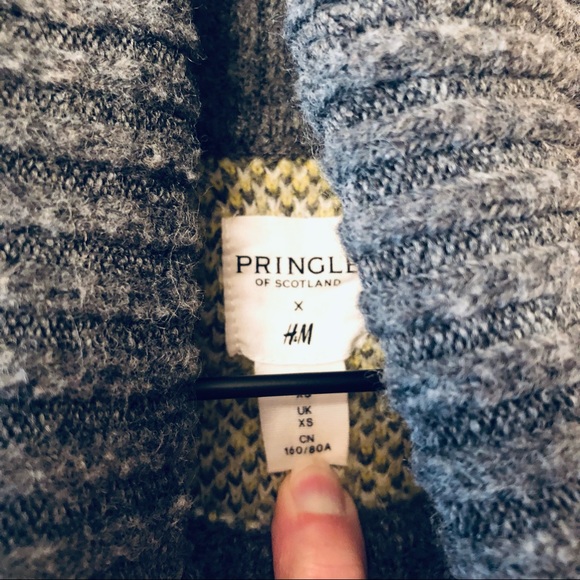 Pringle X H&M Argyle Knit Turtleneck Sweater Dress XS - Picture 9 of 11